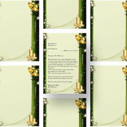 100 fogli di carta da lettera decorati SIMBOLI DI NATALE DIN A4