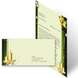 100-pc. Complete Motif Letter Paper-Set CHRISTMAS SYMBOLS