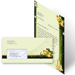100-pc. Complete Motif Letter Paper-Set CHRISTMAS SYMBOLS