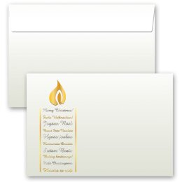 25 patterned envelopes CHRISTMAS WISHES in C6 format...