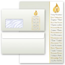 100-pc. Complete Motif Letter Paper-Set CHRISTMAS WISHES