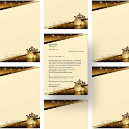 50 fogli di carta da lettera decorati MAGIA DEL NATALE DIN A4