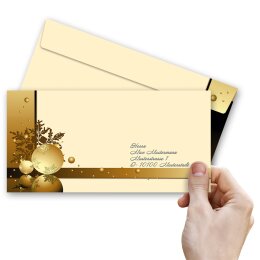 10 patterned envelopes CHRISTMAS MAGIC in standard DIN long format (windowless)