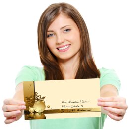 10 patterned envelopes CHRISTMAS MAGIC in standard DIN long format (windowless)