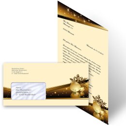 100-pc. Complete Motif Letter Paper-Set CHRISTMAS MAGIC