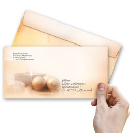 10 patterned envelopes CHRISTMAS TIME in standard DIN long format (windowless)