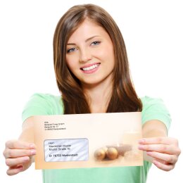 10 patterned envelopes CHRISTMAS TIME in standard DIN long format (with windows)