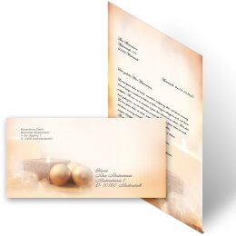 20-pc. Complete Motif Letter Paper-Set CHRISTMAS TIME