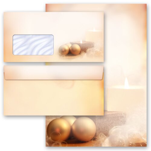 200-pc. Complete Motif Letter Paper-Set CHRISTMAS TIME Christmas, Christmas paper, Paper-Media