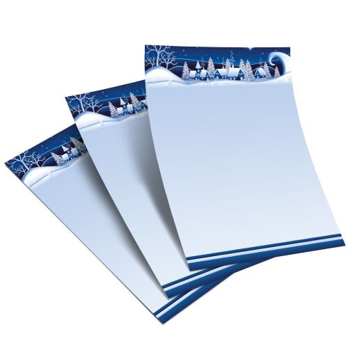 Briefpapier WINTERDORF-BLAU - DIN A5 Format 250 Blatt