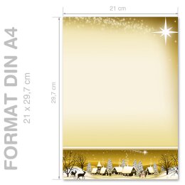 Briefpapier WINTERDORF GOLD - DIN A4 Format 250 Blatt
