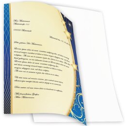 20 fogli di carta da lettera decorati Natale X-MAS DIN A4 - Paper-Media
