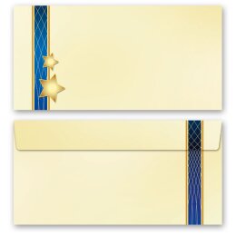 10 enveloppes à motifs au format DIN LONG - X-MAS (sans fenêtre)