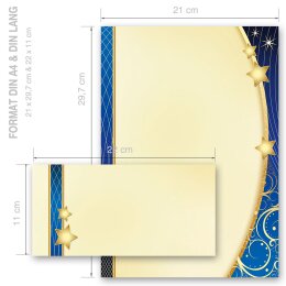 40-pc. Complete Motif Letter Paper-Set X-MAS