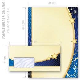 200-pc. Complete Motif Letter Paper-Set X-MAS