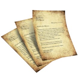 Papel de carta Antiguo & Historia PAPEL VIEJO - 50 Hojas formato DIN A5 - Paper-Media