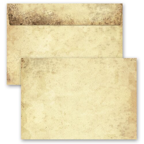 10 patterned envelopes OLD PAPER in C6 format (windowless) Antique & History, History, Paper-Media