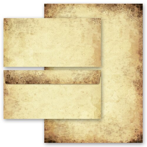 20-pc. Complete Motif Letter Paper-Set OLD PAPER Antique & History, History, Paper-Media