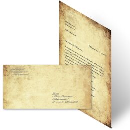 200-pc. Complete Motif Letter Paper-Set OLD PAPER