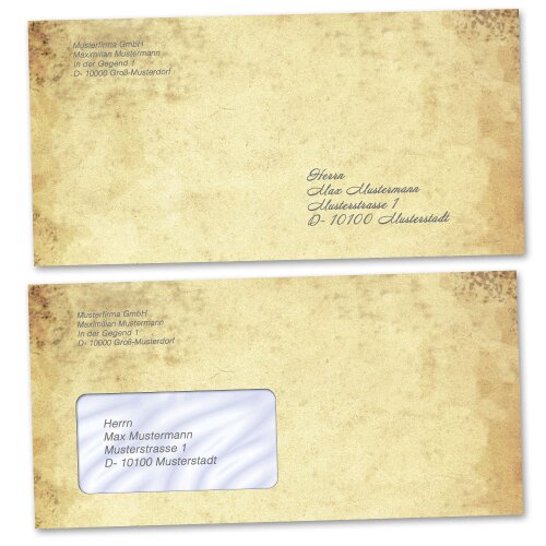 Papier à lettres et enveloppes Set VIEUX PAPIER