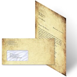 40-pc. Complete Motif Letter Paper-Set OLD PAPER