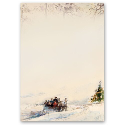 Motif Letter Paper! CARRIAGE IN FOREST 20 sheets DIN A4