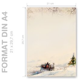 Motif Letter Paper! CARRIAGE IN FOREST 50 sheets DIN A4