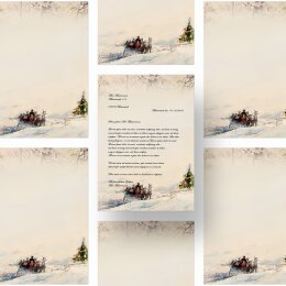 Motif Letter Paper! CARRIAGE IN FOREST 50 sheets DIN A4