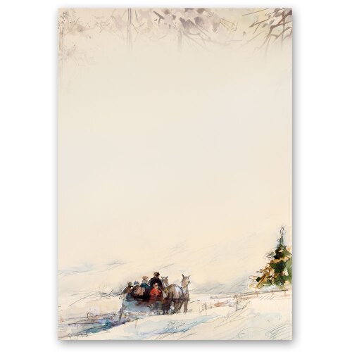 Motif Letter Paper! CARRIAGE IN FOREST 100 sheets DIN A5