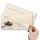 10 patterned envelopes CARRIAGE IN FOREST Version A in standard DIN long format (windowless)