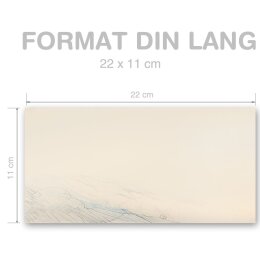 50 enveloppes à motifs au format DIN LONG Variante B - CALÈCHE DANS LES BOIS (sans fenêtre)
