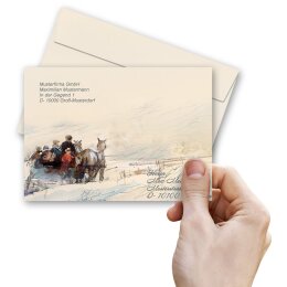 10 patterned envelopes CARRIAGE IN FOREST in C6 format (windowless)