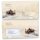 10 patterned envelopes CARRIAGE IN FOREST in C6 format (windowless)