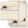 20-pc. Complete Motif Letter Paper-Set CARRIAGE IN FOREST Version A