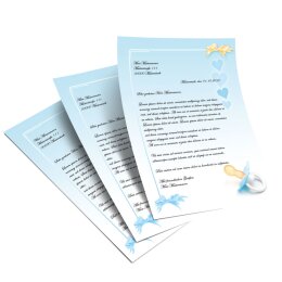 Motif Letter Paper! BABY PACIFIER (BLUE) 50 sheets DIN A4