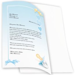 Motif Letter Paper! BABY PACIFIER (BLUE) 100 sheets DIN A4
