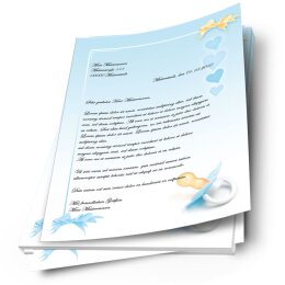 Motif Letter Paper! BABY PACIFIER (BLUE) 100 sheets DIN A4