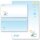 Briefpapier Set BABY SCHNULLER (BLAU) - 100-tlg. DL (ohne Fenster)