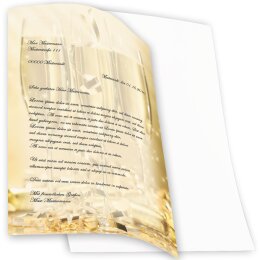 Motif Letter Paper! CHAMPAGNE GLASSES 100 sheets DIN A4