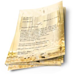 Motif Letter Paper! CHAMPAGNE GLASSES 250 sheets DIN A4