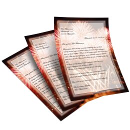 20 fogli di carta da lettera decorati Occasioni speciali FUOCHI DARTIFICIO SUL PORTO DIN A4 - Paper-Media