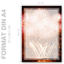 Motif Letter Paper! FIREWORKS AT THE PORT 20 sheets DIN A4