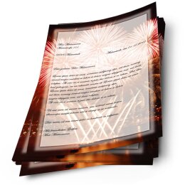 Motif Letter Paper! FIREWORKS AT THE PORT 20 sheets DIN A4