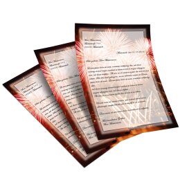 Motif Letter Paper! FIREWORKS AT THE PORT 20 sheets DIN A4