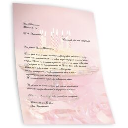 20 fogli di carta da lettera decorati Occasioni speciali, Cibo & Bevande TORTA DI COMPLEANNO DIN A4 - Paper-Media