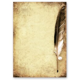 Motif Letter Paper! QUILL ON OLD PAPER 100 sheets DIN A5