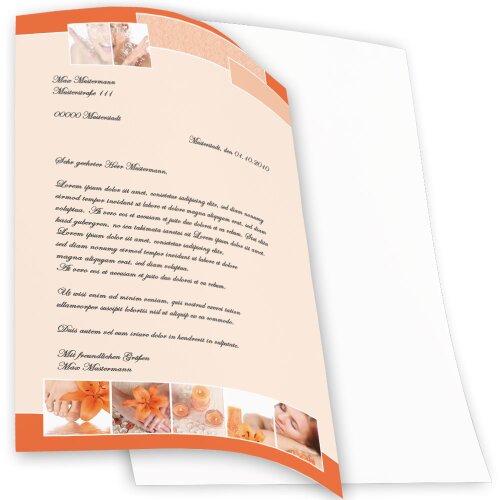 Briefpapier ENTSPANNUNG - DIN A4 Format 20 Blatt