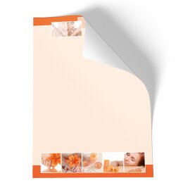 Briefpapier - Motiv ENTSPANNUNG | Wellness & Beauty | Hochwertiges DIN A4 Briefpapier - 20 Blatt | 90 g/m² | einseitig bedruckt | Online bestellen!