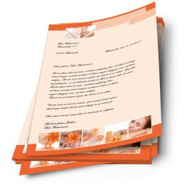 20 fogli di carta da lettera decorati Benessere & Bellezza RILASSAMENTO DIN A4 - Paper-Media