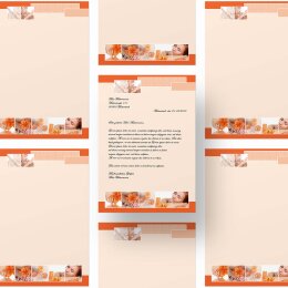 20 fogli di carta da lettera decorati Benessere & Bellezza RILASSAMENTO DIN A4 - Paper-Media